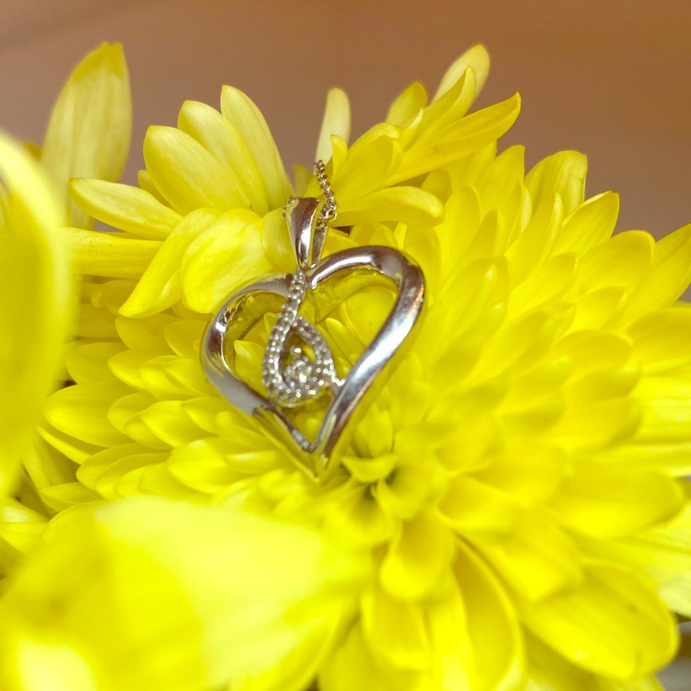 Zales Heart Necklace with Diamond